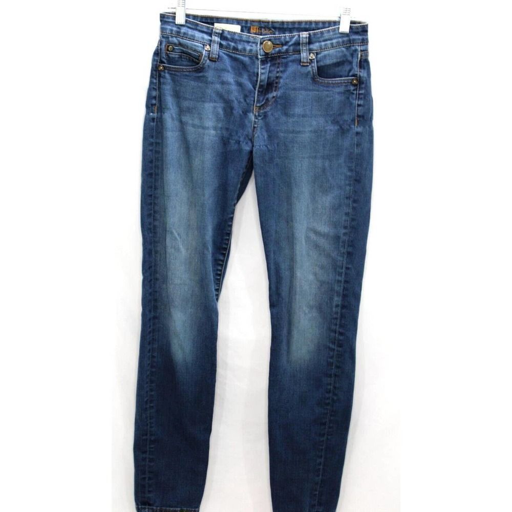 Kut From The Kloth Jeans Diana Skinny Denim Pants Logo Women Sz 2